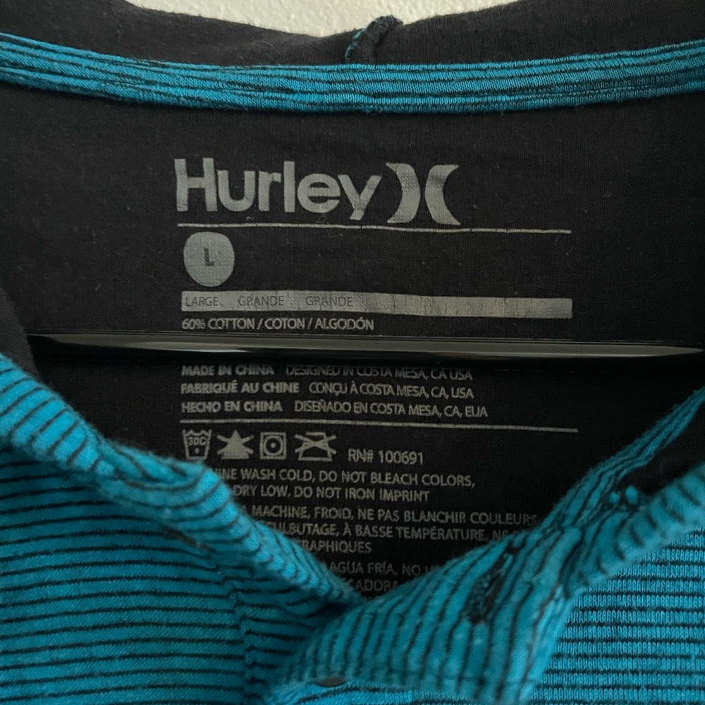 Hurley Blue Striped Hoodie - Picture 2 of 2